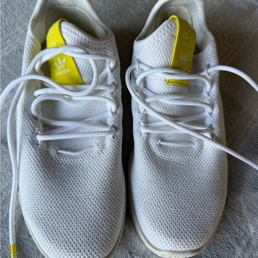 Adidas Human Race Pharrell White and Yellow Sneakers RARE